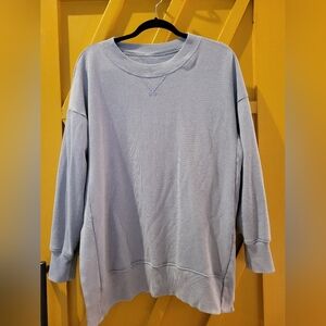 Aerie Cozy Light Gray Oversized Sweatshirt